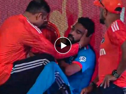 ICC ODI World Cup IND vs NED Live : Mohammed Siraj sustains a blow near the throat while attempting a catch, forcing him to leave the field temporarily, Video  | Ohh No! मोहम्मद सिराज झेल घ्यायला गेला अन्...; भारतीय गोलंदाजाने सोडले मैदान, Video 