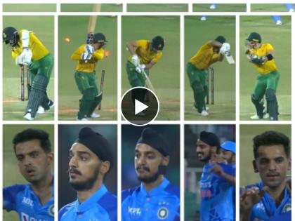 South Africa now 9/5 in 15 balls - this is fantastic from Arshdeep Singh and Deepak Chahar. Carnage from both!, Video | IND vs SA 1st T20I Live Updates : दक्षिण आफ्रिकेच्या १५ चेंडूंत ९ धावा अन् ५ विकेट्स; अर्शदीप सिंगने एकाच षटकात तीन धक्के, video