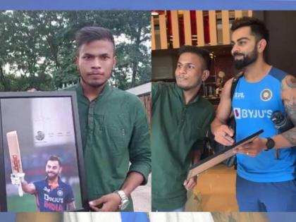 IND vs SA, 2nd T20I Live Updates : Virat Kohli fan spends night at Team India hotel to get SELFIE with former India captain, spent 23,400 Rs | IND vs SA, 2nd T20I Live Updates :एअरपोर्टवर सिक्युरिटीने हटकले, पठ्ठ्याने २३,४०० रुपये मोजले; विराटसोबत सेल्फीसाठी असली शक्कल लढवली की...