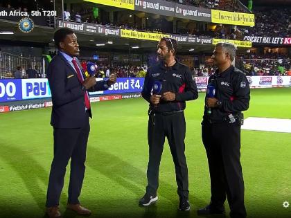 IND vs SA 5th T20I Live Updates : The cut-off time is 10:02 pm for a 5-overs-a-side game, Play will be called off by 10.02pm if it doesn't start by that time | IND vs SA 5th T20I Live Updates : तर भारत-दक्षिण आफ्रिका सामना ५-५ षटकांचा होणार; अम्पायर्सनी दिले महत्त्वाचे अपडेट्स 