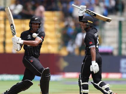 PAK vs NZ Live : Rachin Ravindra became 2nd Youngest to reach 500 runs in a World Cup edition, break Babar Azam record  | सचिननंतर रचिन...! किवी फलंदाजाने इतिहास रचला, बाबर आजमचा विक्रम मोडला