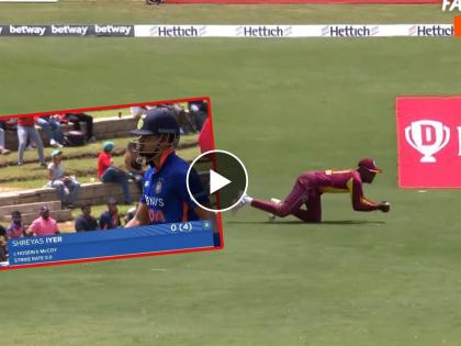 IND vs WI 1st T20I Live Updates : Terrific catch by Akeal Hosein to dismiss Shreyas Iyer for a duck, Rohit Sharma departs for a brilliant 64 in 44 balls, India 5 gone for 127,Video  | Shreyas Iyer, IND vs WI 1st T20I Live Updates : विंडीजच्या अकिल होसैनने अफलातून झेल घेतला, श्रेयस अय्यर भोपळ्यावर माघारी पाठवला, Video 