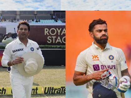 IND vs WI 1st Test Live updates Marathi :  Virat Kohli created history, becomes 2nd Indian after Sachin Tendulkar in the history to have played against father-son duo in Test cricket in Away | IND vs WI 1st Test : बाप-बेटा! सचिन तेंडुलकरच्याच नावावर होता विक्रम; आज विराट कोहलीने केला पराक्रम