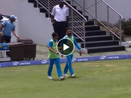 IND vs WI 2nd ODI Live Marathi : Virat Kohli giving drinks to players in the break,  Great gesture from The King Kohli, Video    | किंग कोहली सहकाऱ्यांसाठी पाणी घेऊन आला; चाहत्यांनी विराटला डोक्यावर घेतला, Video 
