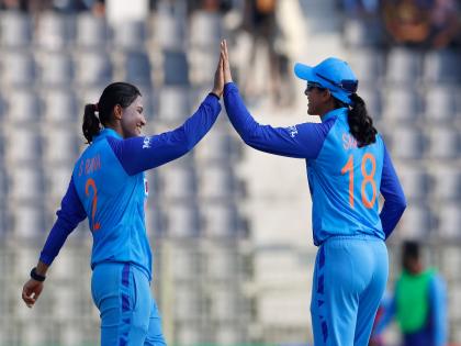 INDW vs BANW: Indian Women's Team Winning Four! Big win against Bangladesh by 59 runs | INDW vs BANW: भारतीय महिला संघाचा विजयी चौकार! बांगलादेशविरूद्ध ५९ धावांनी मिळवला मोठा विजय