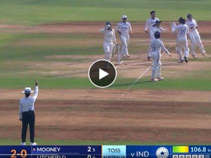 INDW vs AUS W : Australia's Phoebe Litchfield becomes first woman opening batter in 62 years run out for a diamond duck in Test cricket | भारताच्या पोरींनी कमाल केली! कसोटीत ६२ वर्षानंतर प्रथमच अशी विकेट पडली, Video 