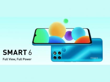 Infinix smart 6 price 120 dollar launched with unisoc soc and 5000mah battery  | कमी किंमतीत 5000mAh बॅटरीसह शानदार Infinix Smart 6 लाँच; जाणून घ्या वैशिष्ट्ये 