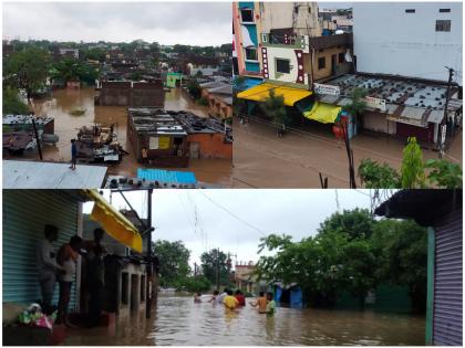 Heavy rains, Kurunda village in Hingoli under water; Villagers rush for shelter | Video: जलप्रकोप! हिंगोलीतील अख्खे कुरुंदा गाव पाण्याखाली; आश्रयासाठी ग्रामस्थांची धावाधाव