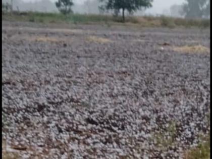 Baliraja Garad with hailstorm; Tadakha for the second day in a row | वादळीवाऱ्यासह गारपिटीने बळीराजा गारद; सलग दुसऱ्या दिवशी परभणीला तडाखा