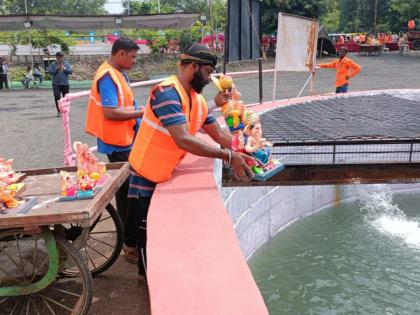 'Ganpati walked to the village...'; Happy farewell to Bappa in Chhatrapati Sambhajinagar | 'गणपती चालले गावाला...'; छत्रपती संभाजीनगरात बाप्पाला जल्लोषात निरोप