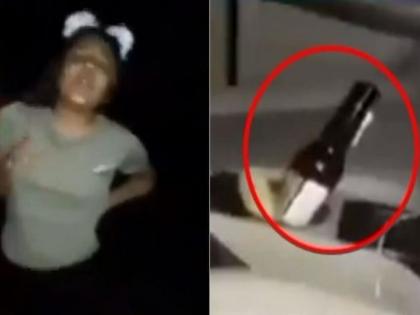 Daughter of Tamil Nadu ADGP Tamilselvan was caught on camera threatening an on-duty police constable | VIDEO: दारूच्या नशेत पोलीस अधिकाऱ्याच्या मुलीने हवालदाराला दिल्या शिव्या