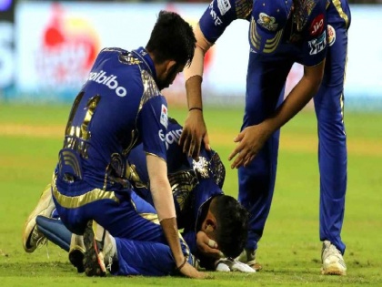 IPL 2018: Ishan Kishan Gets Injured After Ball Hits His Face | VIDEO : मुंबई संघाला मोठा झटका?,  हार्दिकचा थ्रो लागला ईशान किशनच्या तोंडावर