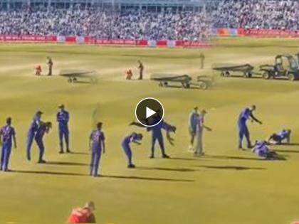 IND vs ENG : Ishan Kishan fall down during practice, his jumping video viral  | IND vs ENG : नसता खेळ महागात पडला, भारतीय खेळाडू तोंडावर आपटला, Video