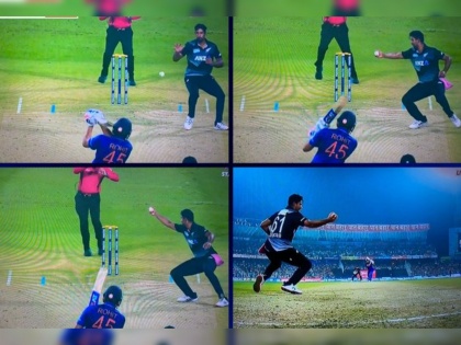 IND vs NZ, 3rd T20I Live Update : Rohit Sharma departs immediately after bringing up his fifty as Sodhi takes a sharp reflex catch, Video | IND vs NZ, 3rd T20I Live Update : इश सोढीनं कसला भारी कॅच घेतला, रोहित शर्माला माघारी पाठवून चाहत्यांच्या आनंदाचा चुराडा केला, Video  
