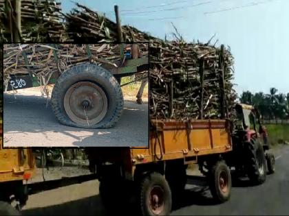 Activists of Swabhimani Aggressive in Sangli, Transportation of sugarcane stopped in Islampur | स्वाभिमानीचे कार्यकर्ते आक्रमक, सांगलीतील इस्लामपुरात ऊस वाहतूक रोखली; ट्रॅक्टरच्या चाकातील हवा सोडली