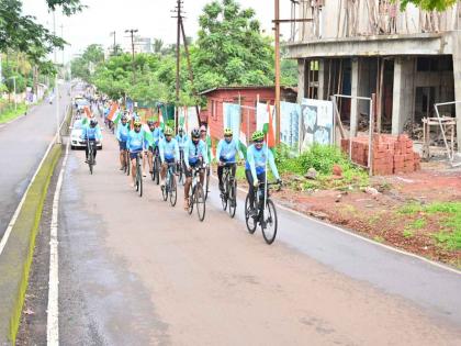 Enthusiastic response to Tiranga rally organized by Cyclist Club | सायकलिस्ट क्लब आयोजित तिरंगा रॅलीसाठी उत्स्फूर्त प्रतिसाद