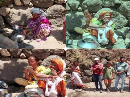 Dire situation in Muthalane village of Junnar There is no water tanker in 15 days | जुन्नरच्या मुथाळणे गावात भीषण परिस्थिती; आदिवासी बांधव गढूळ पाणी पितायेत गाळून, १५ दिवसात पाण्याचा टँकरच नाही