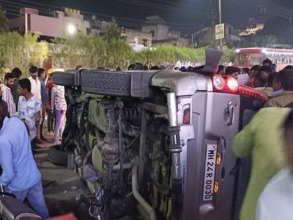 A speeding vehicle overturned the two-wheeler; Incident in Latur, one injured | भरधाव वाहनाने दुचाकींना उडविले; लातुरातील घटना, एकजण जखमी