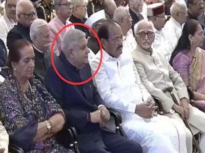Jagdeep Dhankhar seen for the first time after resigning from the post of Vice President, this was the expression on his face | उपराष्ट्रपतीपदाचा राजीनामा दिल्यानंतर पहिल्यांदाच दिसले जगदीप धनखड, चेहऱ्यावर होते असे भाव
