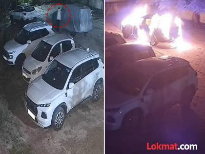 OBC protester Navnath Waghmare's car set on fire by unknown person; Incident in Jalna | ओबीसी आंदोलक नवनाथ वाघमारे यांची गाडी अज्ञात व्यक्तीने पेटवली; जालन्यातील घटना OBC protester Navnath Waghmare's car set on fire by unknown person; Incident in Jalna | ओबीसी आंदोलक नवनाथ वाघमारे यांची गाडी अज्ञात व्यक्तीने पेटवली; जालन्यातील घटना