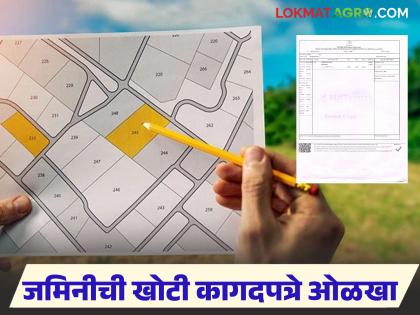 Latest news Shet Jamin Kagadpatre How to identify fake farm land documents, use this simple trick | Fake Land Documents : शेत जमिनीची खोटी कागदपत्रे कशी ओळखायची, 'ही' सोपी ट्रिक वापरा Latest news Shet Jamin Kagadpatre How to identify fake farm land documents, use this simple trick | Fake Land Documents : शेत जमिनीची खोटी कागदपत्रे कशी ओळखायची, 'ही' सोपी ट्रिक वापरा
