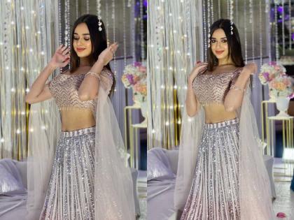 सिल्व्हर लेहंग्यामध्ये जन्नत जुबैरने केलं ग्लॅमरस फोटोशूट; स्मित हास्याने जिंकली अनेकांची मनं