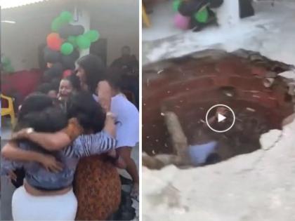 The ground split open and the young Girls were trapped inside, dancing and dancing, a big accident happened | जमीन दुभंगली आणि आत सामावल्या गेल्या तरुणी, नाचता नाचता घडली मोठी दुर्घटना 