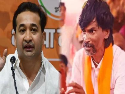 If you use abusive language against Fadnavis, we will cut your tongue and give you a hand; Minister Nitesh Rane warns Manoj Jarange Patil | फडणवीसांबद्दल अपशब्द वापरल्यास जीभ हासडून हातात देऊ; मंत्री नितेश राणेंचा मनोज जरांगेंना इशारा If you use abusive language against Fadnavis, we will cut your tongue and give you a hand; Minister Nitesh Rane warns Manoj Jarange Patil | फडणवीसांबद्दल अपशब्द वापरल्यास जीभ हासडून हातात देऊ; मंत्री नितेश राणेंचा मनोज जरांगेंना इशारा