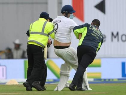 India vs England 3rd Test Live Cricket Score : Team India fan Jarvo breaches security again, walks out to bat after Rohit Sharma's dismissal, Video | India vs England 3rd Test Live : रोहित शर्मा बाद होताच जार्व्हो फलंदाजीला मैदानावर उतरला अन् घोळच झाला, Video