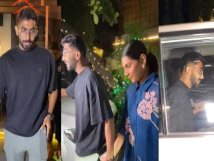 Jasprit Bumrah, who is out of the Indian team, was seen at a dinner party with his wife, watch the video   | Jasprit Bumrah: भारतीय संघातून बाहेर असलेल्या जसप्रीत बुमराहची पत्नीसोबत डिनर पार्टी 