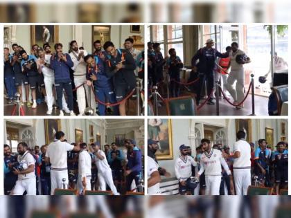 India vs England 2nd Test : Indian Dressing Room Rushes Downstairs to Welcome Mohammed Shami, Jasprit Bumrah, Video | India vs England 2nd Test : जसप्रीत बुमराह - मोहम्मद शमीच्या स्वागतासाठी संपूर्ण टीम ड्रेसिंग रुमच्या दाराजवळ आली अन्... Video