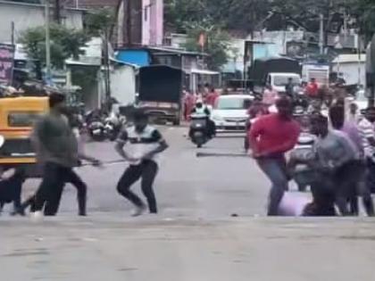 Two groups clashed on a busy road in Jawaharnagar Kolhapur, four people including Sarait goon Amol Bhaskar arrested | कोल्हापुरातील जवाहरनगरात भररस्त्यात दोन गट भिडले, सराईत गुंड अमोल भास्करसह चौघांना अटक