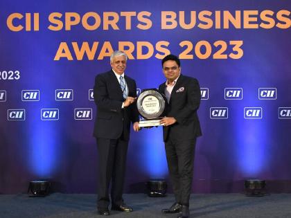 BCCI Secretary Jay Shah awarded the Sports Business Leader of the Year Award at the FollowCII Sports Business Awards 2023.  | जय शाह यांना Sports Business Leader of the Year पुरस्कार; BCCI म्हणते, त्यांचे नेतृत्व... 