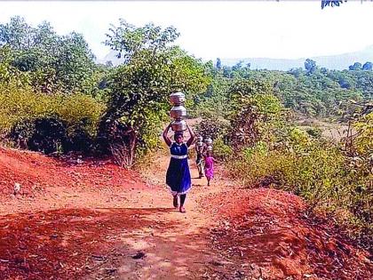 Dandakartwadi deprived of water; Wandering around for water | दांडकातकरवाडी पाण्यापासून वंचित; हंडाभर पाण्यासाठी भटकंती