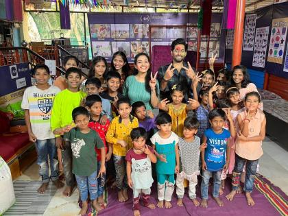 Actors of the serial 'jivachi hotiya kahili 'celebrated holi with children! | 'जिवाची होतिया काहिली' या मालिकेतील कलाकारांनी मुलांबरोबर साजरी केली रंगपंचमी!