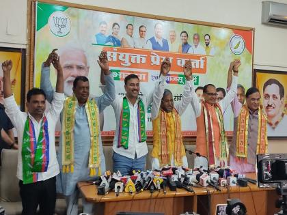 NDA announces seat sharing for Jharkhand elections, AJSU 10 seats, BJP 68 to contest | झारखंडचं जागावाटप ठरलं, महाराष्ट्राचं कधी?; NDA मध्ये भाजपा लढणार सर्वाधिक जागा