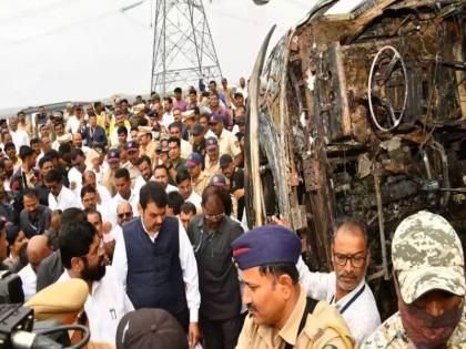 Measures will be taken to prevent accidents; Inspection by Chief Minister, Deputy Chief Minister | अपघात होऊ नये, यासाठी उपाययोजना करणार; मुख्यमंत्री, उपमुख्यमंत्र्यांकडून पाहणी