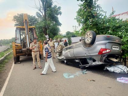 big car accident in Nagpur; car rams on 5 people; 4 died | Accident in Nagpur: नागपूरमध्ये खड्डा चुकविण्याच्या नादात अनियंत्रित कारने चौघांना चिरडले, महिला जखमी