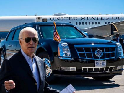 Joe Biden's The Beast on the Streets of Delhi; Impenetrable security for the President of the United States | दिल्लीच्या रस्त्यावर जाे बायडेन यांची 'द बीस्ट'; जगातील सर्वांत मजबूत, भक्कम, बुलेटप्रूफ कार