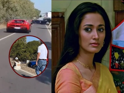 swades fame actress gayatri joshi photo viral after accident in italy seen sitting on road | 'स्वदेस' फेम गायत्री जोशीचा अपघातानंतरचा 'तो' फोटो व्हायरल, रस्त्यावरच बसलेली दिसली अभिनेत्री