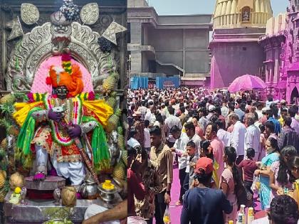 Jyotiba Kheta Yatra concludes in a devotional atmosphere | Kolhapur: ‘चांगभलं’चा गजर, जोतिबावरील खेट्यांची उत्साहात सांगता Jyotiba Kheta Yatra concludes in a devotional atmosphere | Kolhapur: ‘चांगभलं’चा गजर, जोतिबावरील खेट्यांची उत्साहात सांगता
