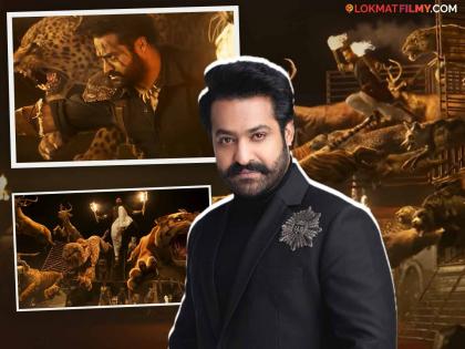 jr ntr talk about his entry scene in rrr with wild animal said people think its real | काय सांगता! 'आरआरआर'मध्ये Jr NTR ने चित्ता आणि अस्वलासोबत घेतली होती एन्ट्री? 'त्या' सीनबाबत मोठा खुलासा, म्हणाला...