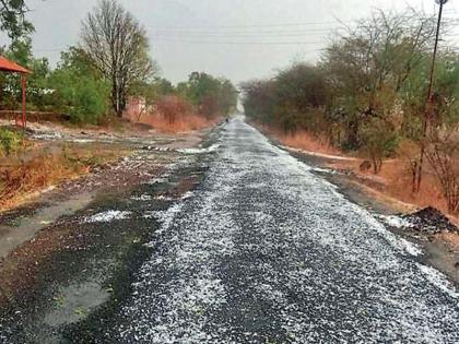 Hailstorm in eastern part of Junnar taluk Damage to wheat, gram, grapes and vegetable crops | Pune Rain | जुन्नर तालुक्याच्या पूर्व भागात गारपीट; गहू, हरभरा, द्राक्षे आणि भाजीपाला पिकांचे नुकसान