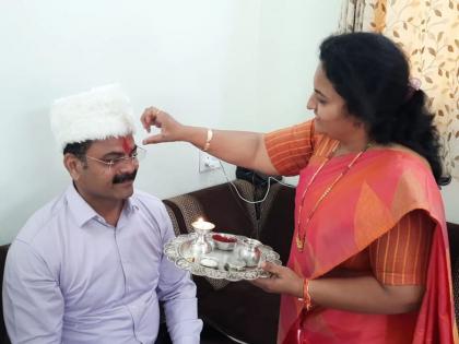 Politics, differences aside! Kishore Patil of Shinde group Mla went to sister Vaishali Suryavanshi's house, celebrated Bhaubij | राजकारण, मतभेद बाजुला पडले!  शिंदे गटाचे किशोर पाटील बहीण वैशाली सूर्यवंशींच्या घरी गेले, भाऊबीज साजरी