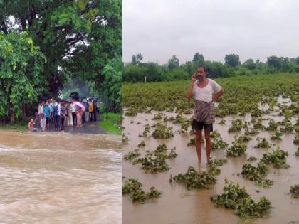 Heavy rains in 27 mandals including three talukas in Amravati district; Rivers and drains, project overflows, farm ponds | अमरावती जिल्ह्यात तीन तालुक्यांसह २७ मंडळात अतिवृष्टी; नदी-नाले, प्रकल्प ओव्हरफ्लो