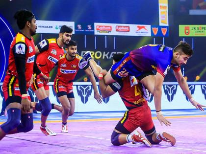 Pro Kabaddi League 2021-22: Delhi's 'Dabanggiri' inflicted the biggest defeat! The winds of Bangalore alone rocked the entire team | Pro Kabaddi League 2021-22: दिल्लीची 'दबंगगिरी' घातली घशात, केला सर्वात मोठा पराभव! बंगळुरूच्या पवनने एकट्यानेच अख्ख्या संघाला लोळवलं