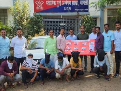 Seven pistols with cartridges, drug pills seized from Sangli; Six people arrested, action taken in wake of Karnataka elections | सांगलीत सात पिस्तूलांसह काडतुसे, नशेच्या गोळ्या जप्त; सहा जणांना अटक, कर्नाटक निवडणुकीच्या पार्श्वभूमीवर कारवाई