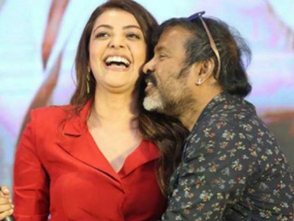 Kajal Aggarwal forcibly kissed by Chota K Naidu at Kavacham teaser launch | अन् त्याने स्टेजवर अचानक घेतले काजल अग्रवालचे चुंबन! पाहा व्हिडिओ!!