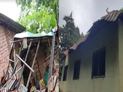 Kalse village of Sindhudurg district was hit by stormy rain, loss of lakhs | सिंधुदुर्ग जिल्ह्यातील काळसे गावाला वादळी पावसाचा तडाखा, लाखोंचे नुकसान; तातडीने पंचनामे सुरू