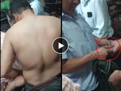 In Local Train two were beaten half-naked on suspicion of cheating, the video went viral | लाेकलमध्ये चाेरीच्या संशयावरून दाेघांना चाेप देत केले अर्धनग्न, व्हिडीओ व्हायरल